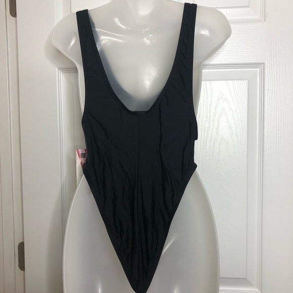 Dippin Daisy’s Black One Piece High Cut Swimsuit S NWT - Picture 6 of 9